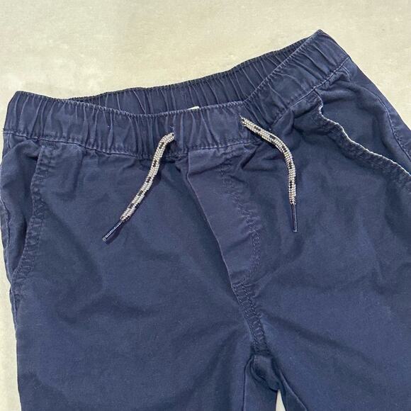Gap Navy Blue Boys Pants sz S Pull on Drawstring Pants Dark Blue Chinos - Picture 7 of 7